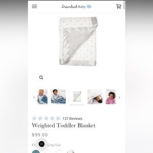 Dreamland baby weighted toddler blanket NWOT